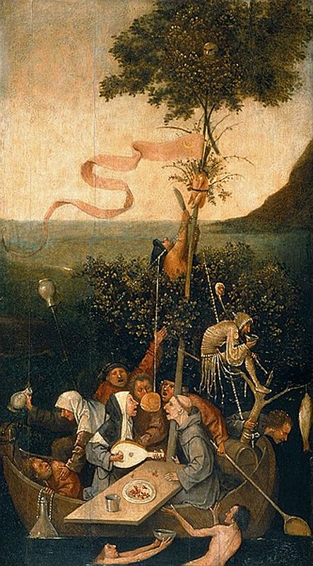 Hieronymus Bosch_ The ship of fools 1490-1500 Louvre